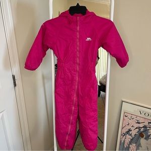 Girl’s Pink 3T 4T Rainsuit Snowsuit Playsuit Winter Outwear Retro 80s